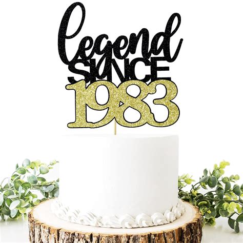 Buy Migeaks Legend Since 1983 Cake Topper 40th Birthday Happy Birthday