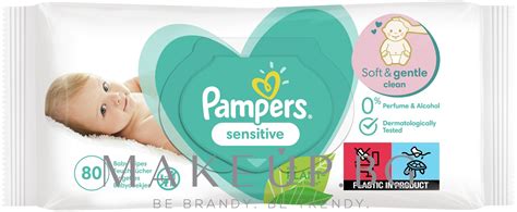 Pampers - Детски мокри кърпички "Sensitive", 80 бр | Makeup.bg