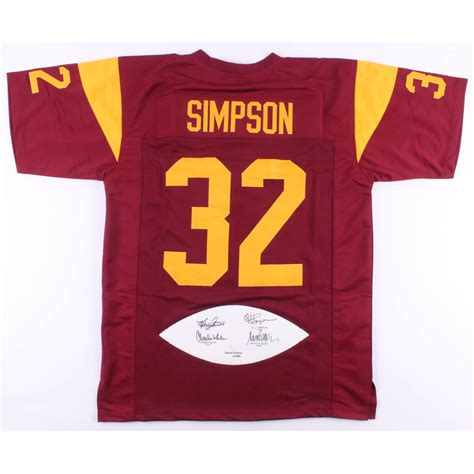 Heisman Trophy Winners LE Jersey with Football Panel Signed by (4) with ...