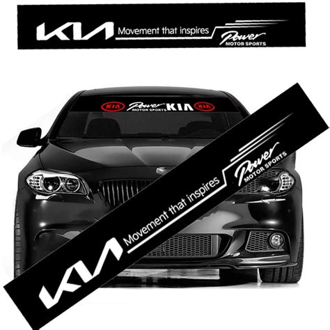 Car Windscreen Windshield Sticker BLACK Decorative Stickers For KIA New