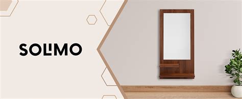 Amazon Brand Solimo Rendes Engineered Wood Dressing Table Mirror With Shelves And Hooks Asian