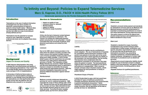 To Infinity And Beyond Policies To Expand Telemedicine Services Ppt