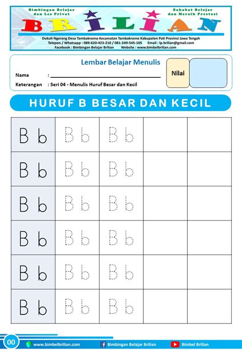 Menulis Dan Menebali Huruf Besar Dan Kecil Berpasangan Bisa Dicetak