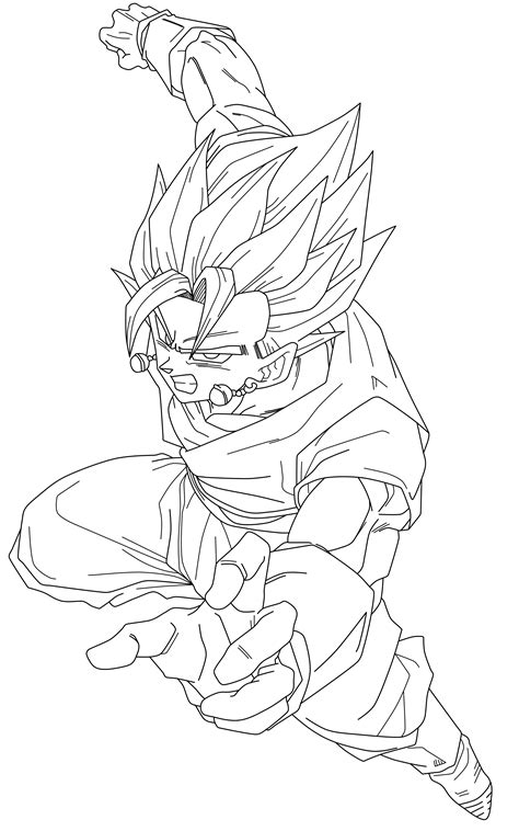 Super Vegito LINE ART PNG by TattyDesigns on DeviantArt