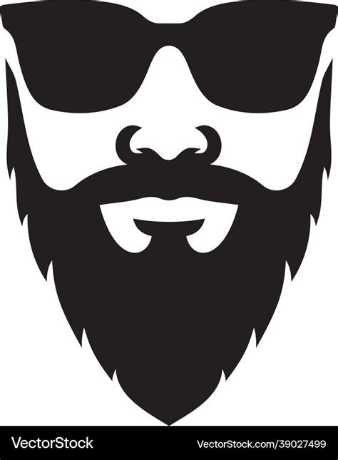 Beard Man With Sunglasses Royalty Free Vector Image