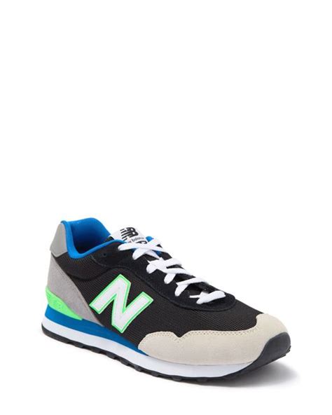 New Balance Suede 515 Classic Running Sneaker In Blackvibrant Orange At Nordstrom Rack In Blue