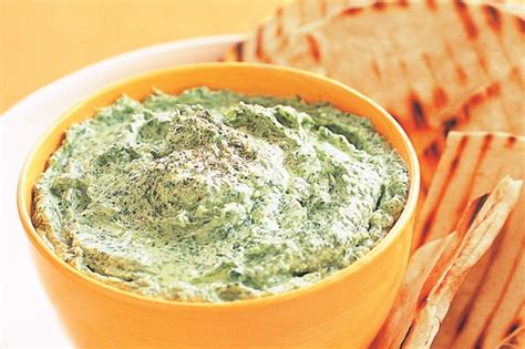 Spinach Feta Dip With Grilled Flatbread Recipe Taste Au