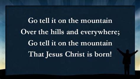 Church PowerPoint Template: Go Tell It On the Mountain with Lyrics ...