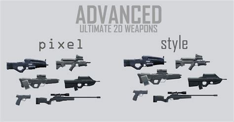 Ultimate 2d Weapons Advanced 6 Weapons 2d Icons Unity Asset Store