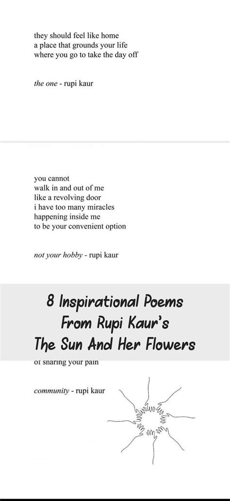 8 Inspirational Poems From Rupi Kaurs The Sun And Her Flowers Quotes You May Need