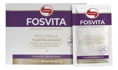 Kit 2x prebiótico Fosvita 100 Fos 7 g Vitafor 30 sobres