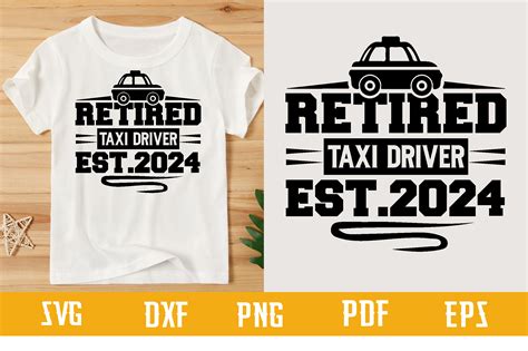 Retired Taxi Driver Est Svg Design Graphic By Binasvgbundle