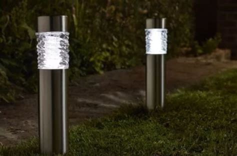 Solar Powered Bollard Garden Lights Fasci Garden