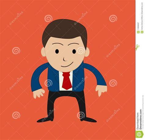 Funny Cartoon Office Businessman Stock Vector Illustration Of