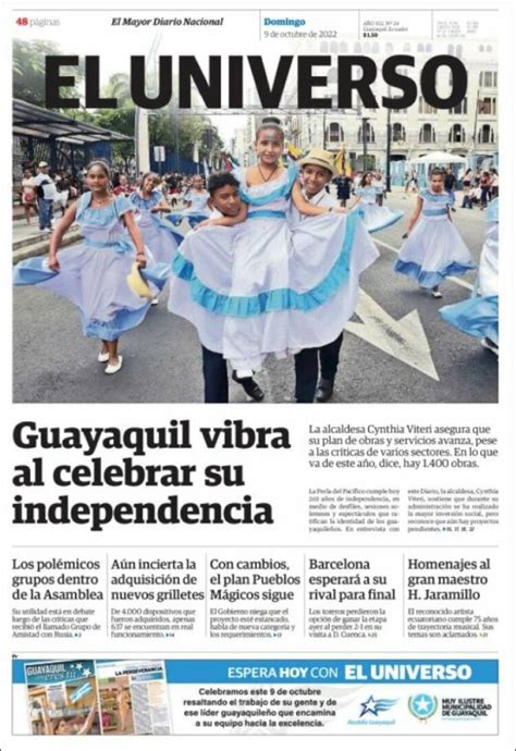 Periódico El Universo Ecuador Ecuador Periódicos De Ecuador