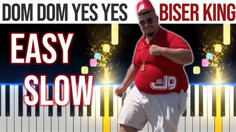 Dom Dom Yes Yes Biser King Easy Slow Piano Tutorial 🎹 Video 4k🤙