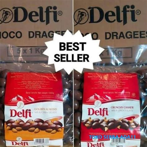 Jual Delfi Almond Choco Dragees Coklat Kiloan Original Kemasan Gram