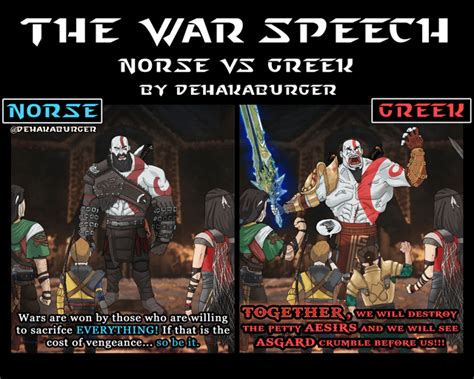 God Of War Fanart Norse Vs Greek The War Speech R Godofwarragnarok