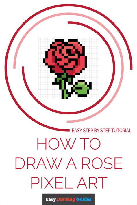 How To Draw A Rose Pixel Art Really Easy Drawing Tutorial