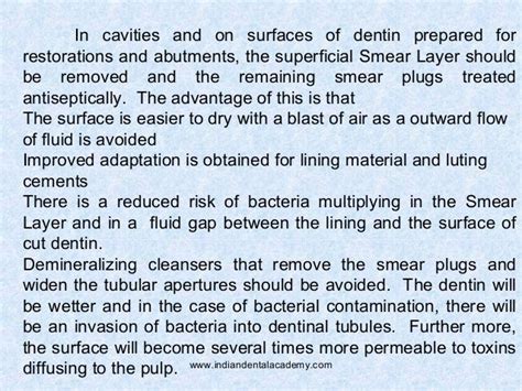 Smear layer / dental courses