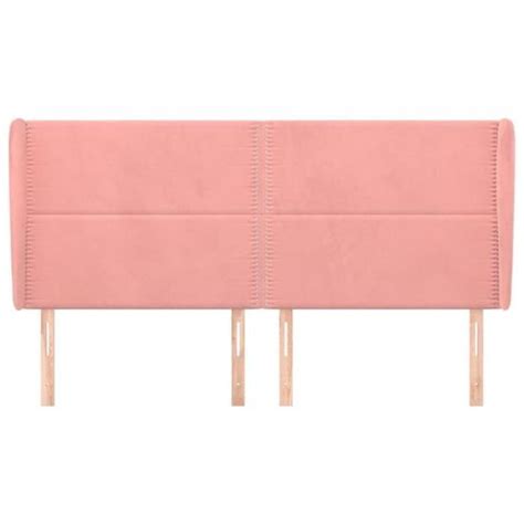 Tête de lit avec oreilles Rose GOTOTOP 203x23x118 128 cm Velours