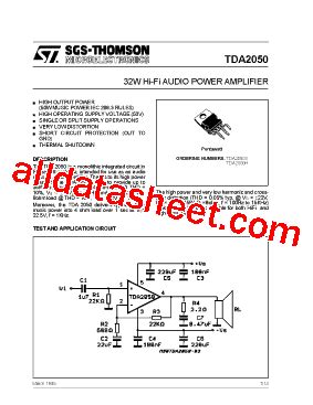 Tda Datasheet Pdf Stmicroelectronics