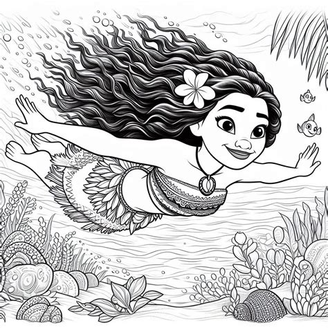 Moana 2 Para Colorir - Desenhos de Moana 2 para imprimir e colorir 🌊