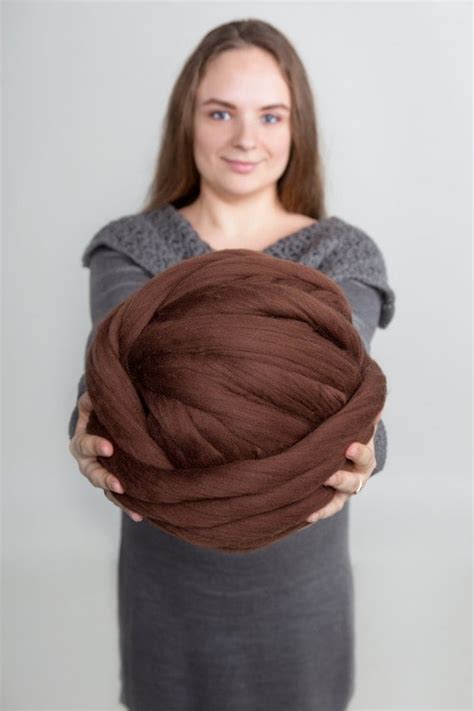 Super bulky yarn Giant yarn Merino wool Merino wool roving