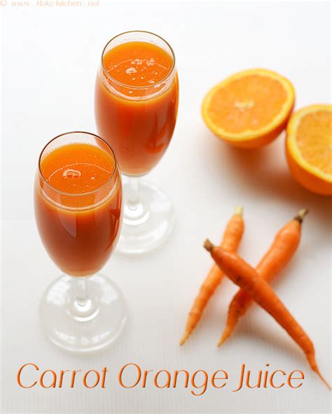 Carrot orange juice recipe (with ginger) - Raks Kitchen