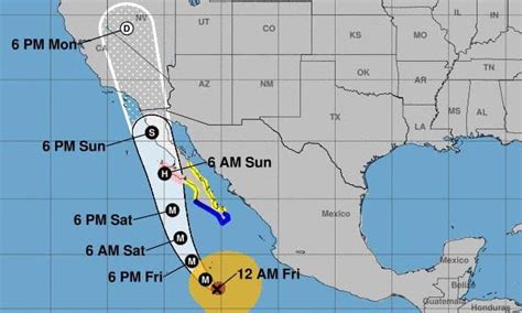 Huracán Hilary Se Intensifica A Categoría 4 Continúa Su Trayectoria