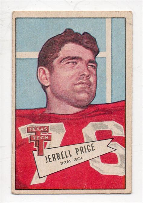 1952 Bowman Small Football Card 49 Jerrell Price Chicago Cardinals Vg