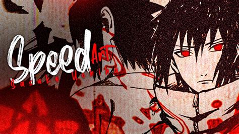 Speedart Banner Template Sasuke Uchiha Youtube