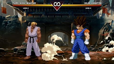 Street Fighter Mugens Fury Ken Master Vs Vageta Youtube