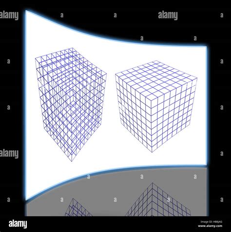 Wireframe Of Two Boxes Stock Photo Alamy