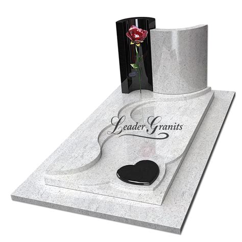 Monument Fun Raire Cr Solaris En Granit Blanc Porcelaine Et Noir Fin