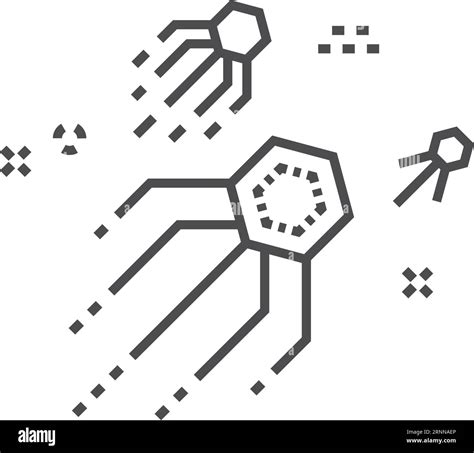 Nano Robots Linear Icon Future Science Tech Stock Vector Image And Art