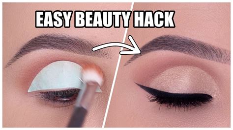 Easiest Way To Cut Crease Tutorial Beauty Hack Using Tape Youtube