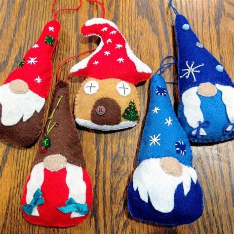 Felt Gnome Ornament Pattern Felt Christmas Ornaments Tomte Swedish