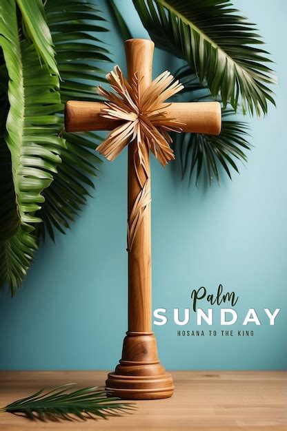 Premium PSD Palm Sunday Poster Template For Christian Holiday With