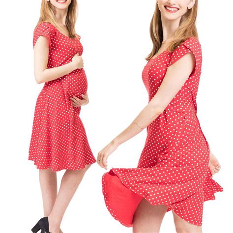 Shldybc Womens Short Sleeve Maternity Dress Nursing Nightgown For Breastfeeding Nightshirt