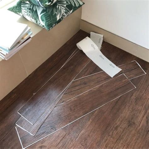 Self adhesive PVC Floor Planks Tiles Dark Brown 5 m² per pack – Self ...