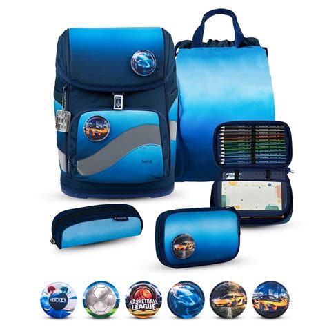Belmil Rucksack Rucksack Smarty Plus Premium Schulranzen Set 5-teilig ...