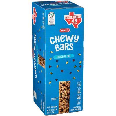 H E B Chocolate Chip Chewy Bars Texas Size Pack Ct Joe V S