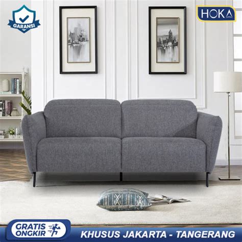 Jual Sofa Modern Minimalis 2 Seater Kursi Santai Hoka Coral FC 02 Khaki