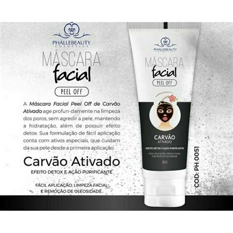 M Scara Facial Peel Off Carv O Ativado Ph Llebeauty G