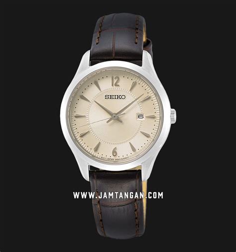 Seiko Classic Sur427 Sur427p1 Discover More Cream Dial Dark Brown