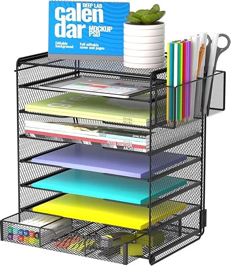 Samstar Paper Letter Tray Tier Mesh Desk Organizer Paper Sorters