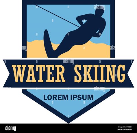 Water Skiing Logo With Text Space For Your Slogan Tag Line Vector