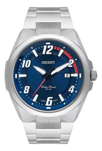 Reloj pulsera Orient Relógio Masculino Prata Orient Fundo Azul Prova D