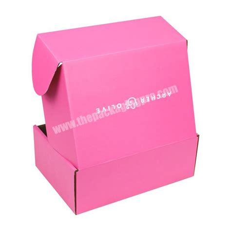 Wholesale Custom Colored Pink Printing Packaging Box For Shipping